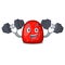 Fitness gumdrop character cartoon style