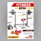 Fitness Gym Equipment Advertising Poster Vector