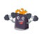 Fitness halloween bag mascot isolated with cartoon