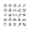 Fitness health sport vector outline icons