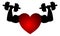 Fitness heart isolated