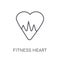 fitness Heart linear icon. Modern outline fitness Heart logo con