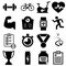 Fitness  icon set. sport illustration sign collection. workout symbol or logo.