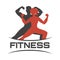 Fitness Logo with Posing bodybuilders