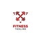 Fitness Logo. Symbol of sport barbel, health, illustration of fresh life