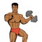 Fitness man. A fitness person focuses on maintaining healthy lifestyle Fitness exercises help improve overall physical