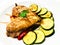 Fitness menu. Chicken breast with zucchini grill