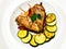 Fitness menu. Chicken breast with zucchini grill