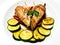 Fitness menu. Chicken breast with zucchini grill