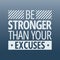 Fitness motivational quotes for athletes - Be stronger than your excuses