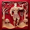 Fitness muscular athlete, design made of paper, traditional papercut paper crafted handmade decoration children illustration