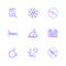 fitness, nutrious , workout , travelling, eps icons set vector