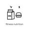 Fitness Nutrition icon. Trendy modern flat linear vector Fitness