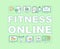 Fitness online word concepts banner