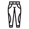 Fitness pants icon outline vector. Fashion workout