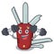Fitness penknife isolated with in the mascot