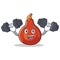 Fitness red kuri squash character cartoon