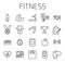 Fitness related vector icon set.