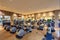 Fitness room interior in Sochi Marriott Hotel in Gorky Gorod resort. Treadmills and other