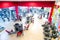 Fitness room with various body shaping machines, empty without customers