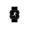 Fitness running tracking smartwatch icon isolated on white background