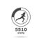 Fitness running tracking smartwatch icon with shadow
