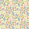 Fitness seamless background. Sport pattern.