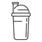 Fitness shaker icon, outline style
