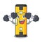 Fitness spirit level isolated in the cartoon