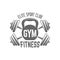 Fitness sport club isolated vector black emblem
