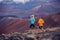 Fitness sport couple running jogging outside