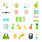 Fitness and Sport vector icons for web and mobile.