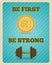 Fitness strength exercise motivation poster