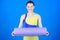 Fitness and stretching. Stretching muscles. Athlete yoga coach. Yoga class concept. Balance your life. Yoga as hobby and
