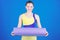 Fitness and stretching. Stretching muscles. Athlete yoga coach. Yoga class concept. Balance your life. Yoga as hobby and