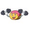 Fitness swiss roll character cartoon