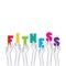 Fitness text banner design