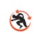Fitness Training Center Barbel Logo Icon Template