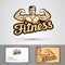 Fitness vector logo. gym, bodybuilding icon