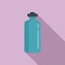 Fitness water bottle icon, flat style