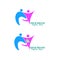 Fitness and wellness  logo design. Body balance