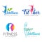 Fitness and wellness vector logo design