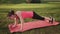 Fitness woman doing dynamic plank exercise on grass, sunny summer day