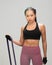 Fitness woman exercise boxing weight punch