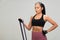 Fitness woman exercise boxing weight punch