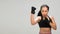 Fitness woman exercise boxing weight punch