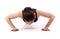 Fitness woman push ups