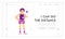 Fitness Workout Session Website Landing Page. Girl Using Smart Watch to Monitor her Performance