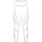 Fitness workout, sporty women legging clothing. Sport leggins gym clothing, fitness outfit women sportswear. Sketch drawing, conto