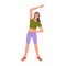Fitness yoga woman stretching hand